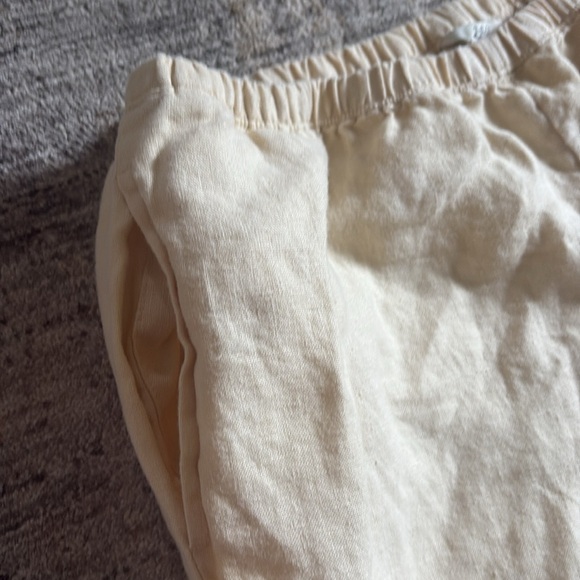 J. Jill butter yellow wide leg linen Pants - women’s size medium - Picture 3 of 6